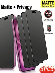 BOLLYMORE Shockproof Phone Screen Protector 3pcs Matte Privacy Screen Protector, Compatible With 17/16ProMax/16E/16Plus/15ProMax/14/13/12/11/17e, 2.5D Anti-Fingerprint Matte Privacy Screen Protector, Full Coverage, Ceramic Matte Screen Protector, 9H Anti-Peeping Matte Privacy Film Mother's Day Gift - 3pcs Matte Privacy - View 19