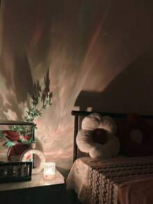 1pc Water Wave Effect Atmosphere Projection Lamp, 16 Color LED Light, Starry Sky Atmosphere Lamp, Small Book Light Starry Sky Projection, KTV Stage Atmosphere Light, Suitable For Bedroom, Living Room, Office, Party And Business Decoration - Multicolor - View 4