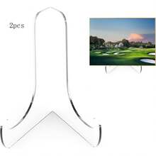 Giá đỡ trưng bày đĩa acrylic góc 60 độ, giá đỡ trưng bày acrylic trong suốt dạng chân đế cho nhà, văn phòng, nhà bếp, trường học, trưng bày tác phẩm nghệ thuật. - C - Xem 2