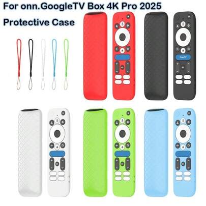 Ốp bảo vệ bằng silicon cho điều khiển từ xa Onn.GoogleTV Box 4K Pro kèm dây đeo, chống sốc.