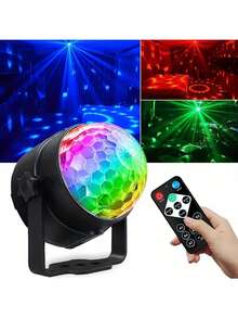 LED Lights With Remote Control - DJ Lighting, LED Illumination, RGB Disco Ball, 7 Lighting Modes Stage Lamp, Suitable For Home Parties, Bedroom, Home Decor, Birthday Decoration, Party Decoration, Karaoke, Wedding And Club - Multicolor - View 4