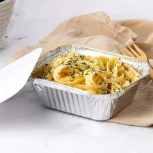 20/50 hộp đựng thực phẩm bằng nhôm loại 6A có nắp đậy - Khay đựng thức ăn mang đi dùng một lần 600ml - Dùng được trong lò vi sóng và tủ đông, hộp đựng thức ăn dã ngoại ngoài trời. - Nhiều màu - Xem 7