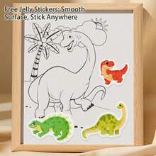 Reusable Jelly Sticker Book For Toddlers, Quiet Busy Book For Early Educational Development, 8 Themes Dinosaur/Princess/City/Animal Sticker Activity Book For Kids 3+ - Multicolor - View 10