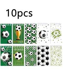 20pcs/10pcs World Cup Themed Football Spiral Notebooks - These Sports-Themed Notebooks, Pocket Notebooks, And Mini Notebooks Make The Perfect Gift For World Cup, Sports-Themed Parties, And Birthday Parties - One Size Fits All - View 7