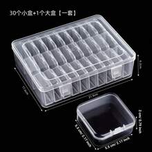 30pcs Mini Clear Storage Box Set - Portable Plastic Organizer Case With Small Compartments For Jewelry, Beads, Crafts, And Small Accessories - Transparent, Stackable, And Travel-Friendly Design - Large Capacity - Dispensing Storage Box - View 6