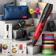 06A Super 3D Printing Pen With 12 Color PLA Filament, Stencil Book , Project Guide,3D Drawing Printer DIY Painting Pen /USB Cable - View 11