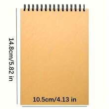 Cuaderno de espiral vintage de papel kraft en tamaños A4/A5/A6, libreta de bocetos de acuarela, libro de creación de arte libre de ácido, bloc de dibujo de bellas artes, regalo para artistas, estudiantes y adultos - Multicolor - Ver 10