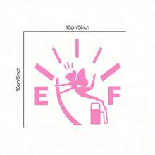 1张油箱贴纸，燃油表仙女贴纸，精灵贴纸，趣味油箱贴纸，空油箱贴纸，汽车贴花 - 1pcs - 查看 10