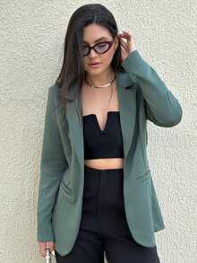 Women Coats - Verde militar - Ver 1
