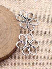 10pcs 25x23mm Hollow Flower Pattern Charms Pendant For DIY Jewelry Making Necklace Keychain Phone Chain Bracelet Making Accessories Handmade Craft Making Findings - Openwork Flower Petals - View 9