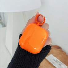 Minimalist Neon Orange Earphone Case - Orange - View 11