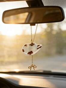 1 pieza Colgante de espejo retrovisor interior con lazo de sombrero de vaquero, decoración de lujo simple - A - Ver 8