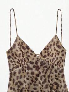 Seelio New Summer Leopard Print Chiffon Mesh Sexy Mini Dress, Spring/Summer Vacation - Nhiều màu - Xem 8