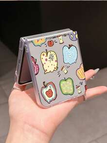 1件装时尚简约磨砂PC材质，简约可爱，融合多种不对称苹果元素，可折叠保护手机，防止跌落，适用于：三星Galaxy Zflip 3/Zflip 4/Zflip 5/Zflip 6/Zflip 7/ Find N3 Flip/ Razr 50 Ultra/ Razr 60 Ultra/ 60/ Razr 50/小米MIX Flip/Galaxy Z Flip7 FE - 無色 - 查看 5