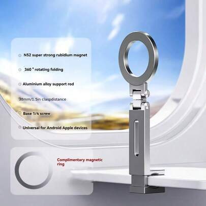 Multifunctional Portable Travel Phone Holder, Suitable For High-Speed Rail And Airplane. This Foldable And Adjustable Holder Is A Must-Have For Airplane Travel, Compatible With IPhone 12, 13, 14, 15 And 16 Pro Models.