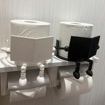Creative Human-Shaped Toilet Paper Holder, Decorative Tissue Paper Rack, Reading Posture Design, Bathroom/Bedroom/Living Room Storage, Unique Home Decor, Minimalist Style Gift For Friends/Family/Lover, Desktop Organizer, Bathroom Accessory