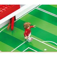 Juego de futbolín de mesa de tamaño grande de 55 cm, juego de fútbol de control manual para 2 jugadores con marcador y 12 figuras de jugadores, compatible con bloques de construcción, adecuado para juego entre padres e hijos, fiestas, ocio familiar, regalo de cumpleaños para niños y niñas - Multicolor - Ver 9