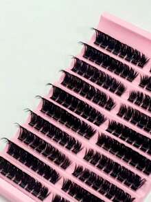 8-16mm Curl D-Curl 180pcs Cluster False Eyelashes 80D 3D Fluffy Lashes, Faux Mink Makeup Tools, Reusable - D - View 5