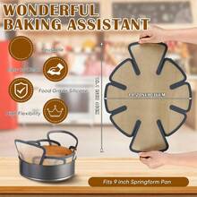 1/3pcs Silicone Bread Baking Mat, Reusable Non-Stick Bread Baking Tray Liner, Easy To Clean Bread Baking Mat Set For 9"X5" Bread Loaf Pan (Round), Suitable For Kitchen DIY, Home Events, Birthday Parties, Holidays And Festivals Baking, Baking Tools, Kitchen Accessories, Pastry Accessories - Grey - View 2