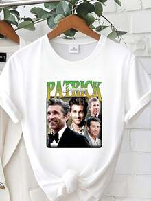 T-shirt femme imprimé Patrick Dempsey, t-shirt vintage pour lui et elle. Meilleure idée de sweat pour les fans, manches longues ou courtes - Blanc - Voir 6