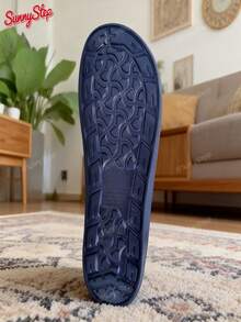 Sandalias de Hombre con Doble Correa Ajustable Chanclas Casuales de Moda Antideslizantes para Playa y Uso Diario Verano - Azul Marino - Ver 2