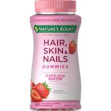 Nature's Bounty Optimal Solutions Hair, Skin & Nails Vitamin Gummies With Biotin, 2500 Mcg, Strawberry, 80 Count, 40 Total Servings - 80 片裝(1 包) - 查看 1