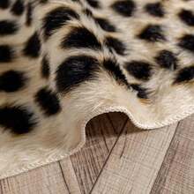 Faux Cheetah Rug Animal Rug Leopard Print Faux Cowhide Area Rug Animal Print Cow Hide Rug For  Room 35 Width X 43 Length Inches - 3'x3'6inch (Động vật) - Xem 8