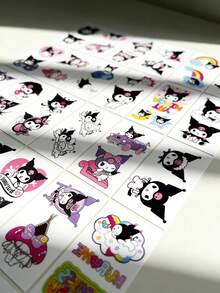 Pegatinas de melodía de oreja negra, a prueba de agua y duraderas, con diseños de dibujos animados lindos para estudiantes - Multicolor - Ver 3