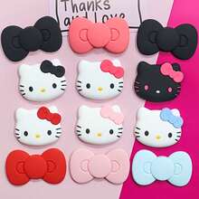 2/6pcs Sanrio Hello Kitty 3D Charms untuk Pembuatan Perhiasan DIY, Aksesoris Sepatu, Dekorasi Casing Ponsel, Botol, Sandal, Hadiah Ulang Tahun - stiker silikon - View 7