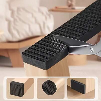 Miếng lót đồ nội thất màu đen, chống trơn trượt, dày dặn, giảm tiếng ồn, có thể cắt tỉa, phù hợp với nhiều loại đồ nội thất như bàn, ghế, v.v.