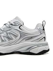 CAMEL CROWN Women's Outdoor Casual Shoes, Spring/Summer Retro Casual Hiking Shoes With Shock Absorption, Silver Lightweight Outdoor Sneakers - White/Black - View 3