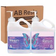 Bộ keo Epoxy Resin trong suốt AB 1:1, Keo Epoxy Resin 240ml/500ml/1000ml, Tự san phẳng, Không bọt khí, Chống tia UV, Dùng cho lớp phủ DIY, Đúc trang sức, Sáng tạo nghệ thuật, Làm bàn sông, Thích hợp cho người mới bắt đầu và thợ thủ công - Nhiều màu - Xem 11
