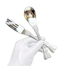 304 Stainless Steel Unique Spoon, Household Soup Spoon, Kids Dining Spoon, Creative Western-Style Spoon, Serving Spoon - View 5