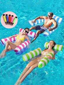 Schwimmender Poolstuhl & Lässig-Hängematte, dualer faltbarer aufblasbarer Poolstuhl mit Rückenlehne, geeignet für Spa, Strand und Party, tragbarer schwimmender Stuhl/Bett, ideal für Sommer-Außennutzung, Reisen und Urlaub, perfektes Geburtstagsgeschenk für Studenten - A - Übersicht 3