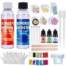 240ml/500ml Epoxy Resin Kit, 2-Part Self-Leveling Casting Resin Starter Set, Suitable For Beginners In Casting, Coating, Art, Jewelry Making, DIY Crafts - A - View 9