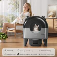 CATCOOL Self-Cleaning Cat Litter Box XXL 100L, Automatic Cat Litter Box With Garbage Bags, APP Control Electric Cat Litter Box - EU E Type Plug(220-240V) - View 3
