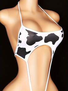 Sexy Cosplay Costume Maid Uniform Lolita Bra And Panty Set Cosplay Cow Fun Lingerie Sexy Outfits Anime Bikini - 白色 - 查看 2