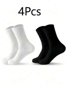 40只/30只/24只装 男女通用舒适运动袜，男士长袜，适合运动和训练；女士长袜，适合休闲和商务穿着；抗菌、柔软、黑白配色、防臭、吸湿排汗、轻便舒适；适合秋冬季节；20只/10只/8只/6只/4只/2只装 - 彩色 - 查看 4