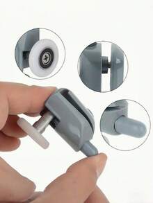 1Pair/2Pcs Shower Door Rollers Set, Upper And Lower Rollers For Glass Sliding Doors, With Pulley System, For Bathroom Shower Enclosure, Easy Installation, Durable And Smooth Operation, Shower Door Rollers, Bath Room Pulley, Shower Room Bounce Wheel, Convenient And Practical Home Item - View 7