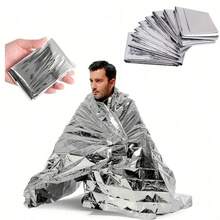 10/5/1pc Emergency Thermal Blanket, Survival Camping Blanket, Emergency Foil Blanket, Individually Packaged, For Marathon, Outdoor Travel, Hiking, Emergency Survival Or First Aid To Keep You Warm, Size: 51.18*82.67 Inches - 彩色 - 查看 4