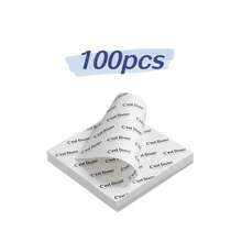 50/100张蜡纸，7.09*7.09英寸烘焙纸，吸油不粘垫纸，适用于食品篮衬里、野餐食品包装、熟食包装、烧烤，也适用于甜点、零食、糕点（纯白色） - 彩色 - 查看 10