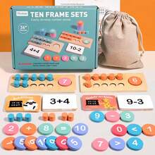 Kids Math Arithmetic Wooden Digital Decomposition Arithmetic Montessori Games Baby Early Learning Education Toys,Wooden Toys(Suitable For Ages 3+) - Multicolor - View 4