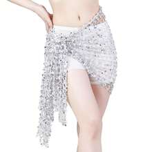 1 chiếc khăn quấn hông múa bụng, váy múa bụng gợi cảm cho nữ, váy dự tiệc, váy ngắn, trang phục múa bụng cho nữ, váy quấn, váy bóng bẩy gợi cảm cho nữ. - Nhiều màu - Xem 6