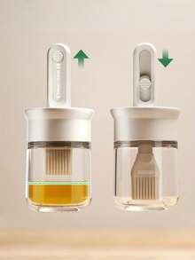 Cepillo de silicona para aceite, cepillo de cocina para aceite, botella de aceite 2 en 1 con cepillo de silicona para aceite, apto para uso en cocina con vinagre, salsa, a la parrilla y freír - Multicolor - Ver 7