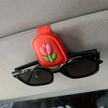 1 chiếc kẹp kính hình hoa tulip gắn trên tấm che nắng ô tô, giá đỡ kính thời trang từ tính, phụ kiện nội thất ô tô dành cho nữ - Quà tặng ngày lễ - hoa tulip - Xem 15