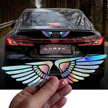 1 miếng dán hình cánh thiên thần nhiều màu sắc, decal trang trí xe hơi, phù hợp với mọi loại xe, decal cánh thiên thần óng ánh được khắc laser để trang trí thân xe theo phong cách cá nhân. - Loại A - Xem 3