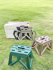 Foldable Stool, Portable Plastic Small Bench For Home, Outdoor Fishing Camping, Folding Stool - Multicolor - View 6