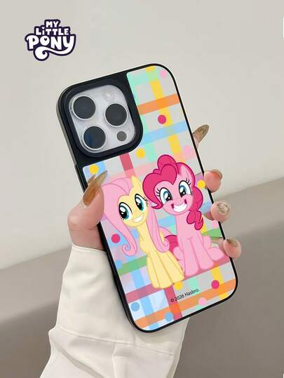 Hasbro MY LITTLE PONY Official Cartoon Girly Mirror Phone Case, Gift Box Packaging, Suitable For IPhone 17, 17 Air, 17 Pro, 17 Pro Max, 11, 12, 13, 14, 15, 16 Pro, 16 Pro Max, 14 Plus, 15 Plus, 16 Plus, 15 Pro Max, 16 Pro, 16 Pro Max