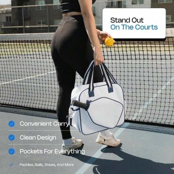 Premium Pickleball Accessories - Adjustable Sling W_Side Pocket For Paddle- Fashionable Sport Bag For Women - Pickleball Bag For Women By Kryn