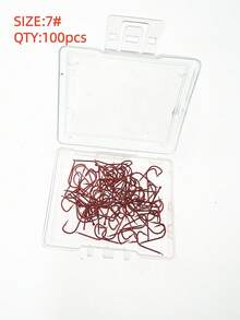 100 lưỡi câu cá chép có ngạnh, tay áo màu đỏ, phụ kiện lưỡi câu cá dẹt mini - Nhiều màu - Xem 10